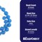 Jumbo Bicone Recycled Glass Beads - Beaded Wall Hangings - Extra Large African Sea Glass Beads 25mm - The Bead Chest (Azul)